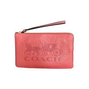 Coach Wristlet/ Wallet Women’s 1Size Nolita 19 Leather Zipper Embedded Logo Pink
